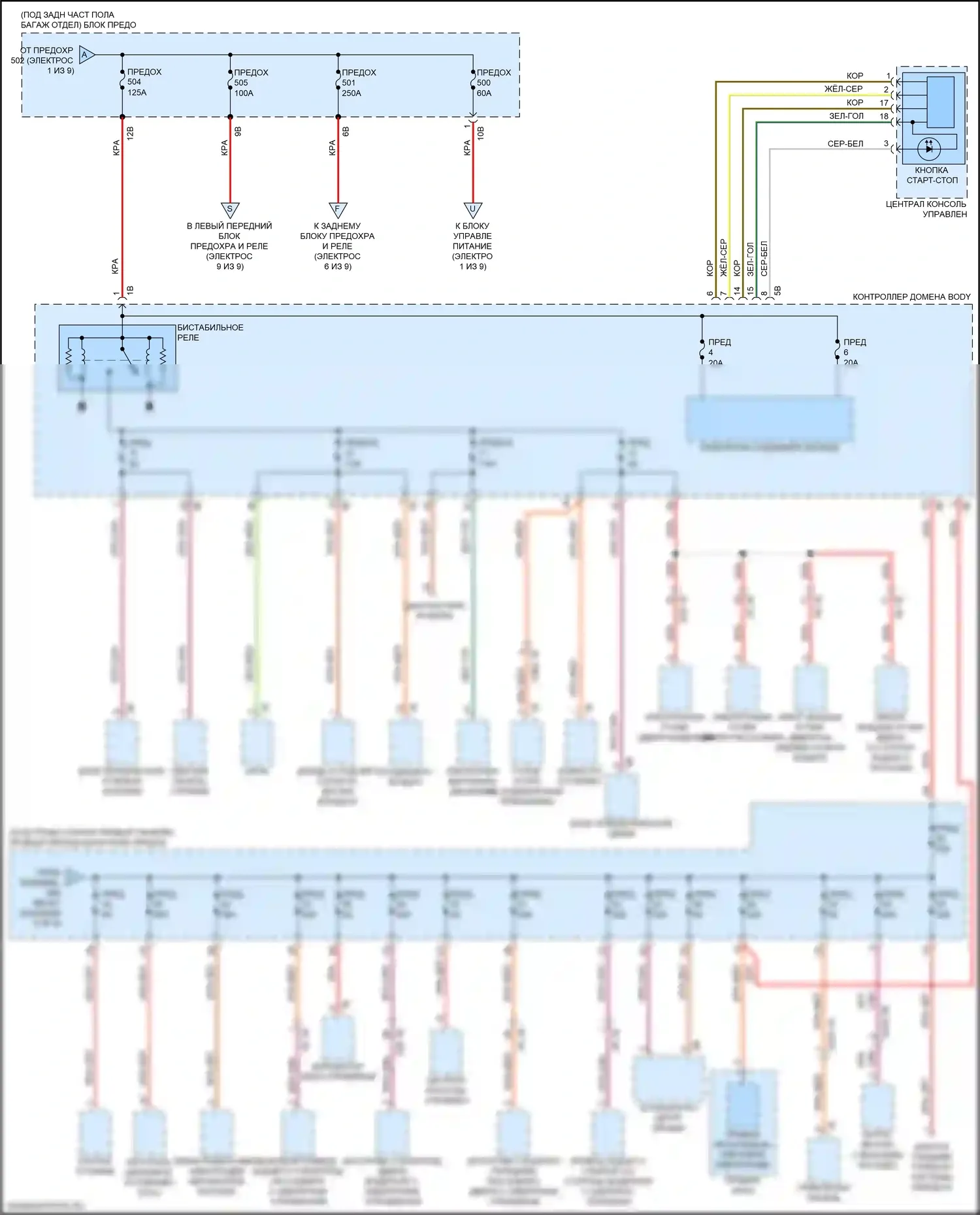X3 BMW G01 рестайлинг (2021-2024): Электросхема блока предохранителей реле (2 из 9) 