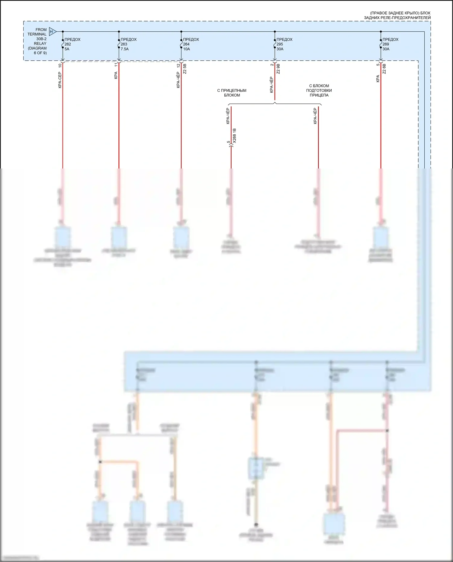 X3 BMW G01 рестайлинг (2021-2024): Электросхема блока предохранителей реле (8 из 9) 