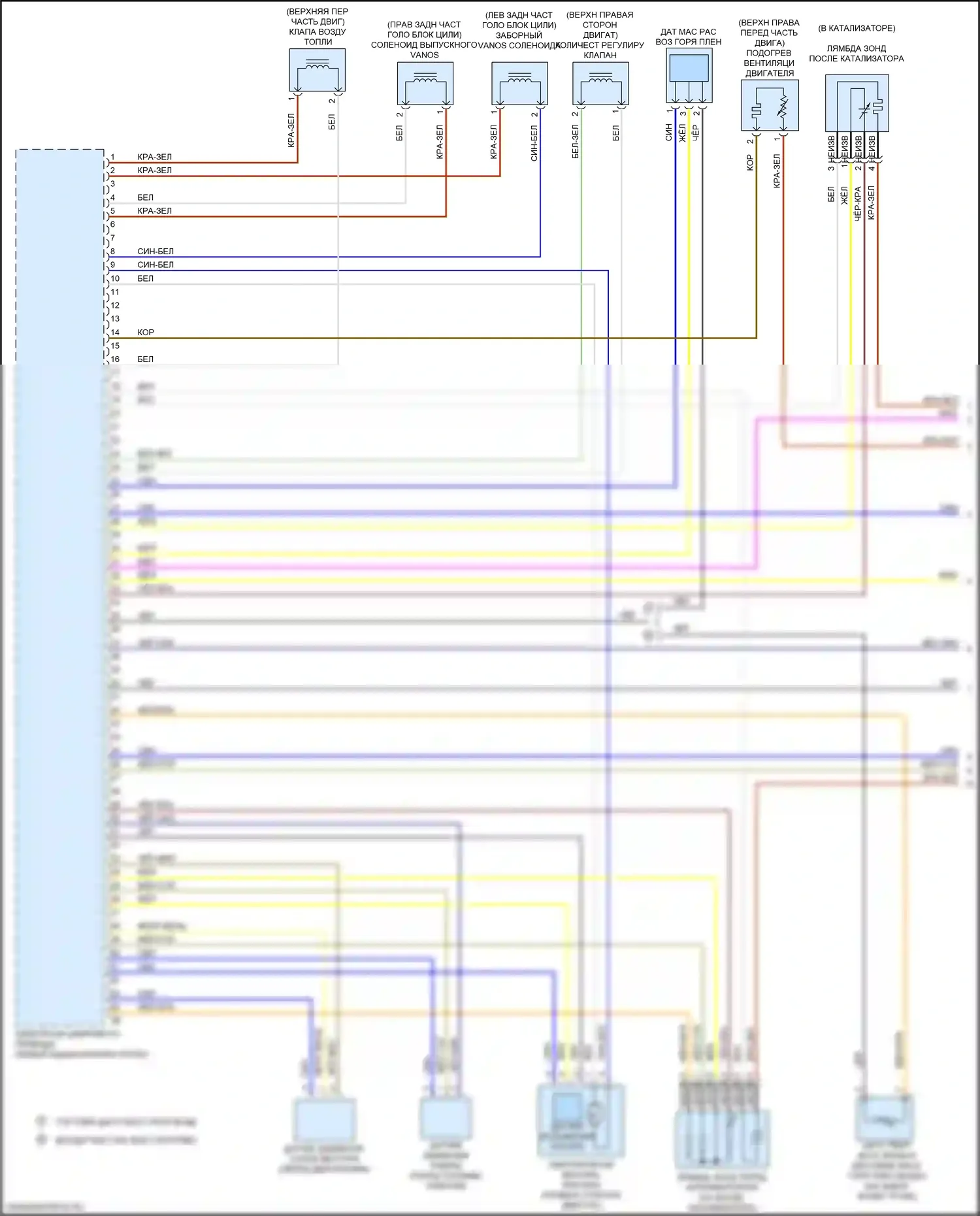X3 BMW G01 рестайлинг (2021-2024): Электросхема двигателя 2.0л турбо (1 из 6) 