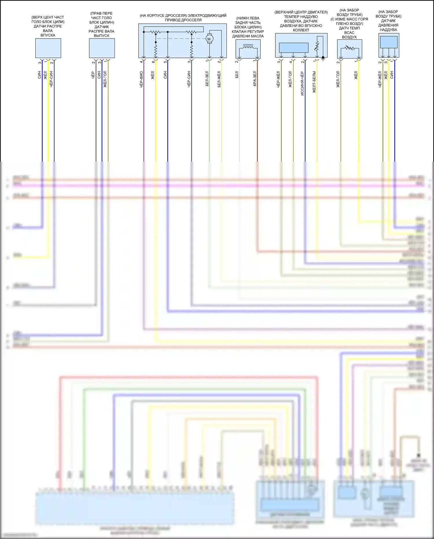 X3 BMW G01 рестайлинг (2021-2024): Электросхема двигателя 2.0л турбо (2 из 6) 