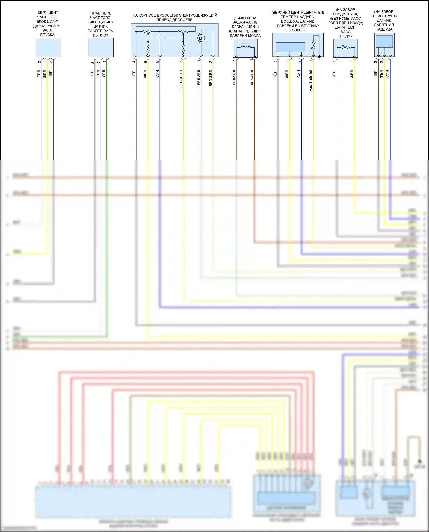 X3 BMW G01 рестайлинг (2021-2024): Электросхема двигателя 3,0л турбо (2 из 6) 