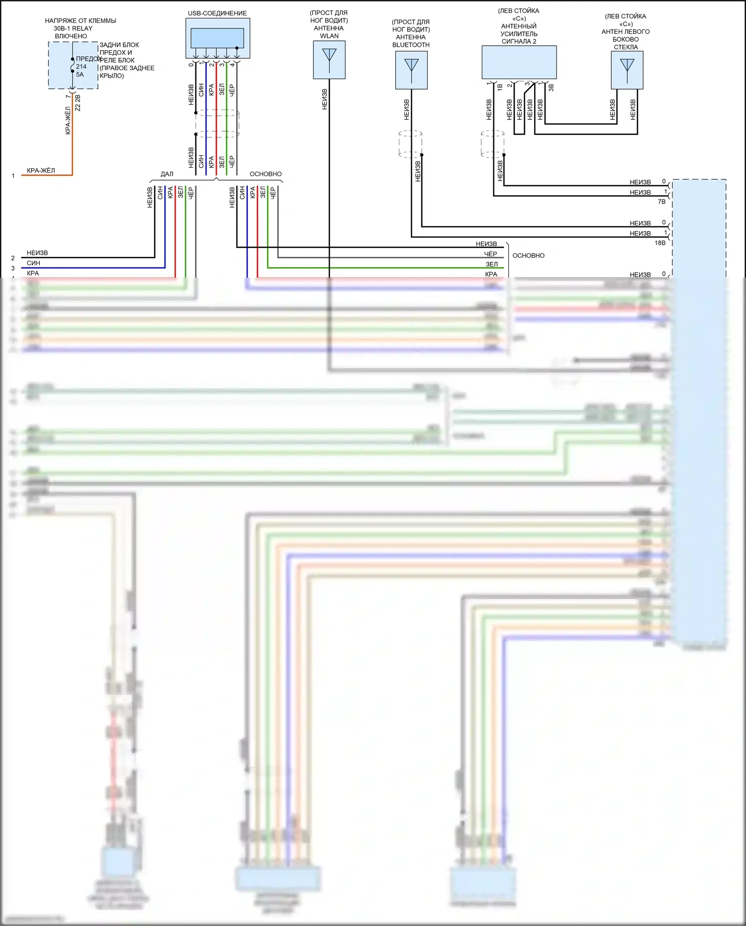 X3 BMW G01 рестайлинг (2021-2024): Hifi электросхема магнитолы, без активного звукового оформления (5 из 5) 