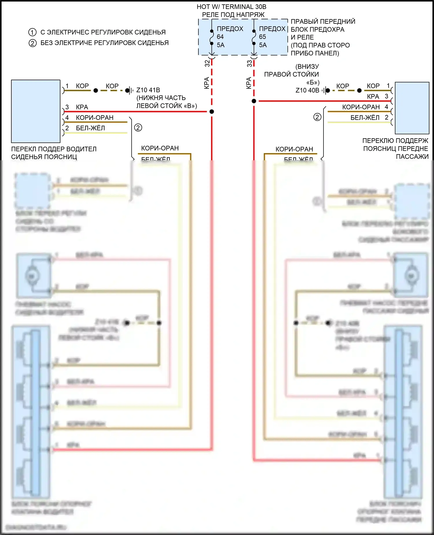 X3 BMW G01 рестайлинг (2021-2024): Поясничная электросхема, без спинки 
