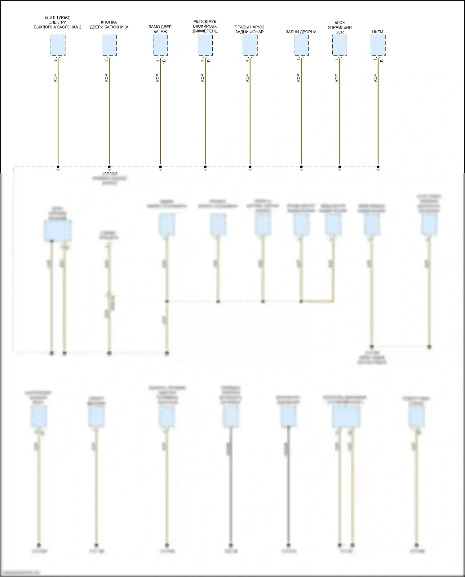 X3 BMW G01 рестайлинг (2021-2024): Электросхема распределения массы (7 из 7) 