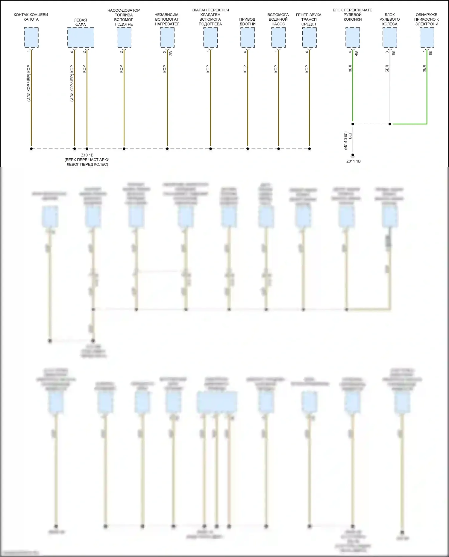 X3 BMW G01 рестайлинг (2021-2024): Электросхема разводки массы (3 из 7) 