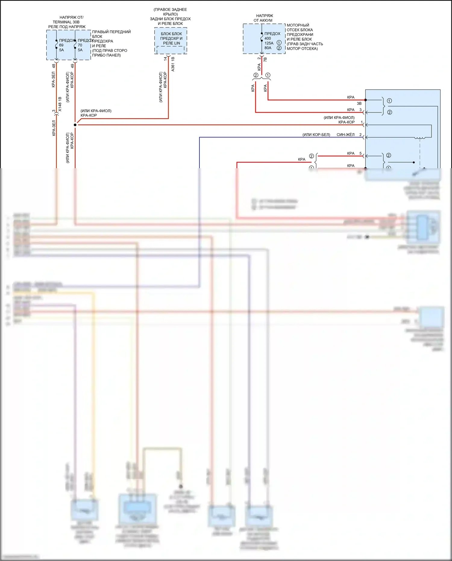 X3 BMW G01 рестайлинг (2021-2024): Электросхема вентилятора охлаждения (2 из 2) 