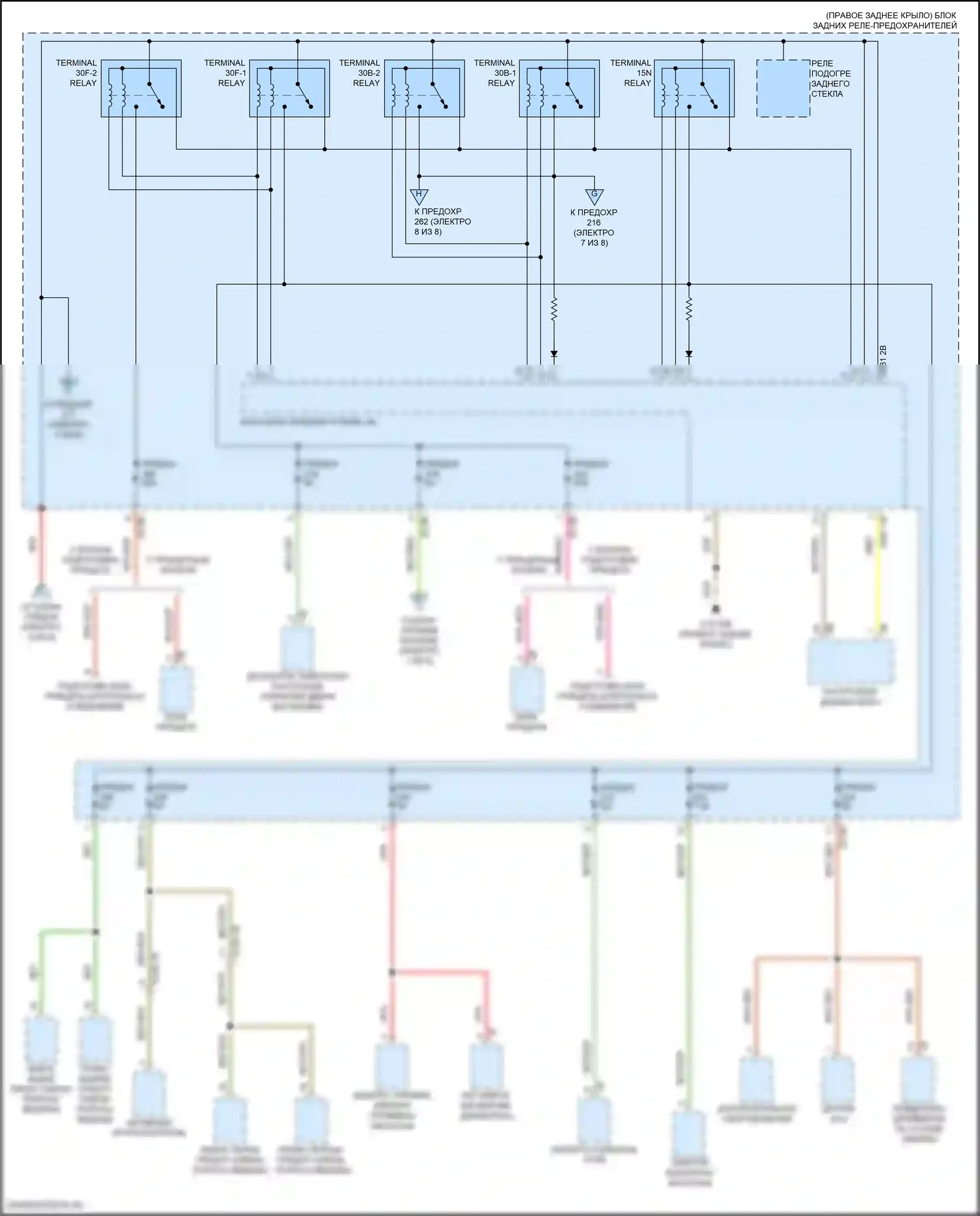 X3 BMW G01 (2017-2021): Электросхема блока предохранителей реле (6 из 8) 