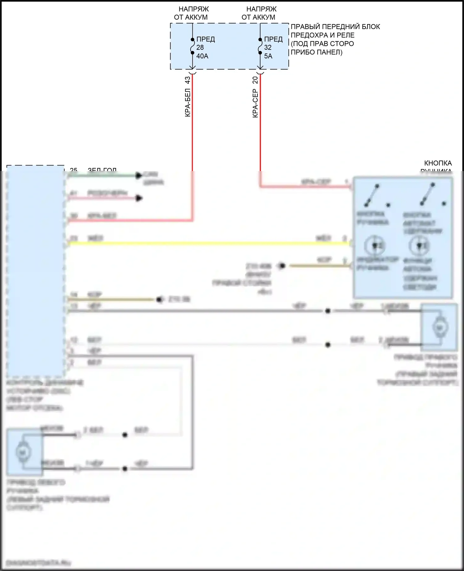 X3 BMW G01 (2017-2021): Электросхема блокировки селектора 