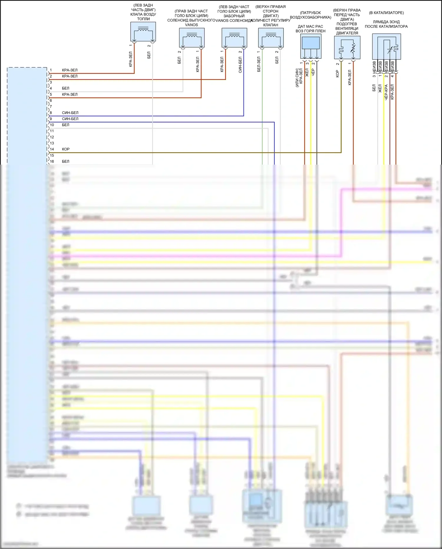 X3 BMW G01 (2017-2021): Электросхема двигателя 2.0л турбо (1 из 6) 