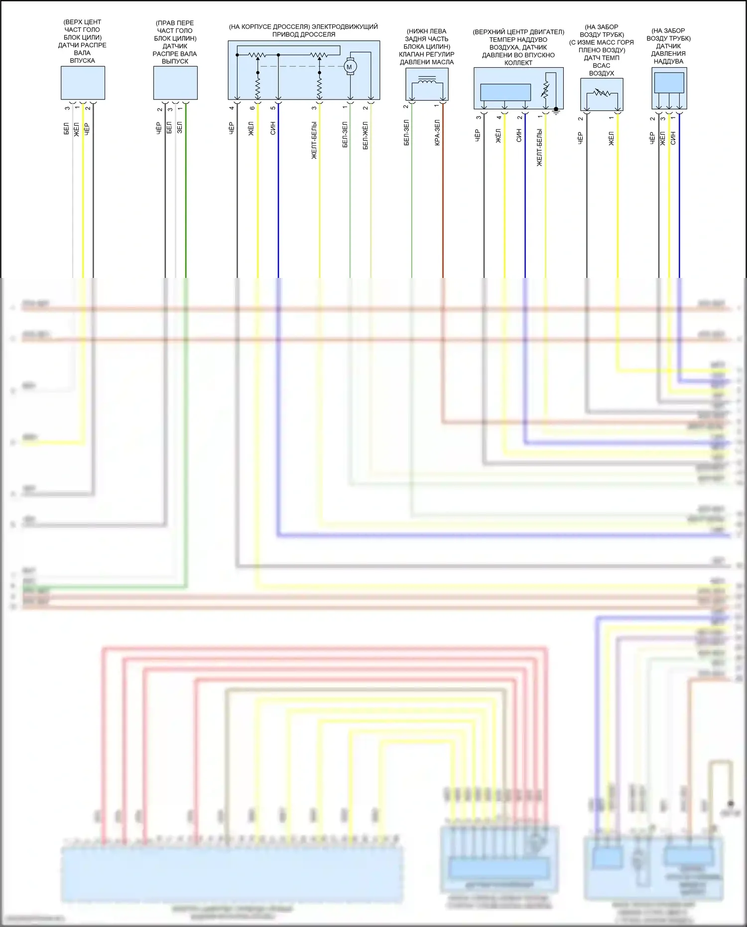 X3 BMW G01 (2017-2021): Электросхема двигателя 3,0л турбо (2 из 6) 