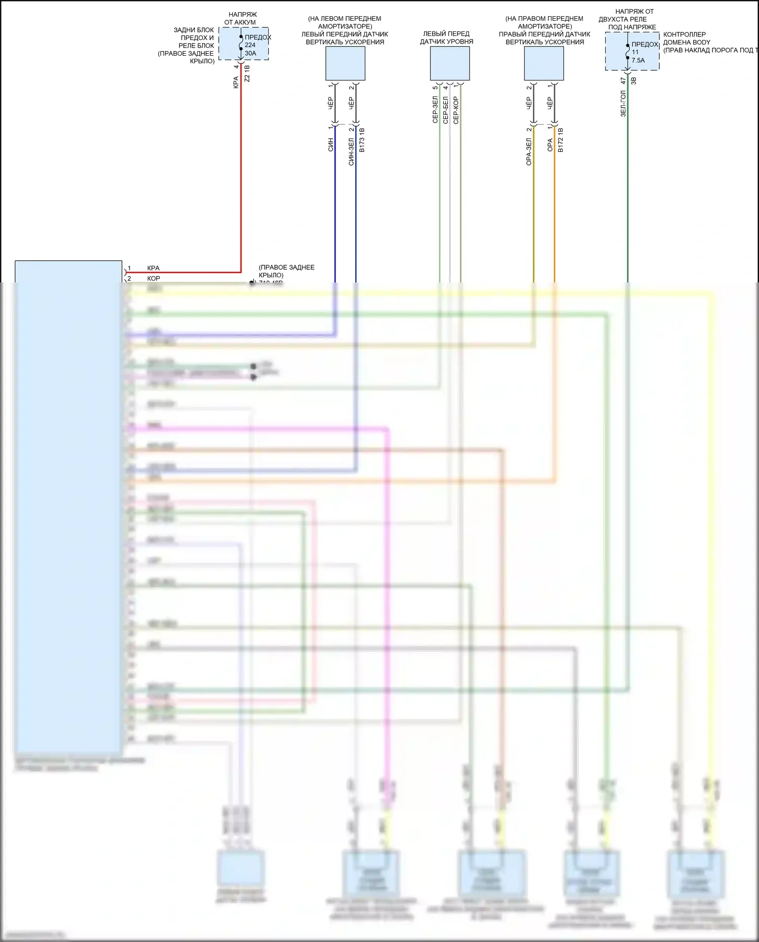 X3 BMW G01 (2017-2021): Электросхема подвески динамического привода 