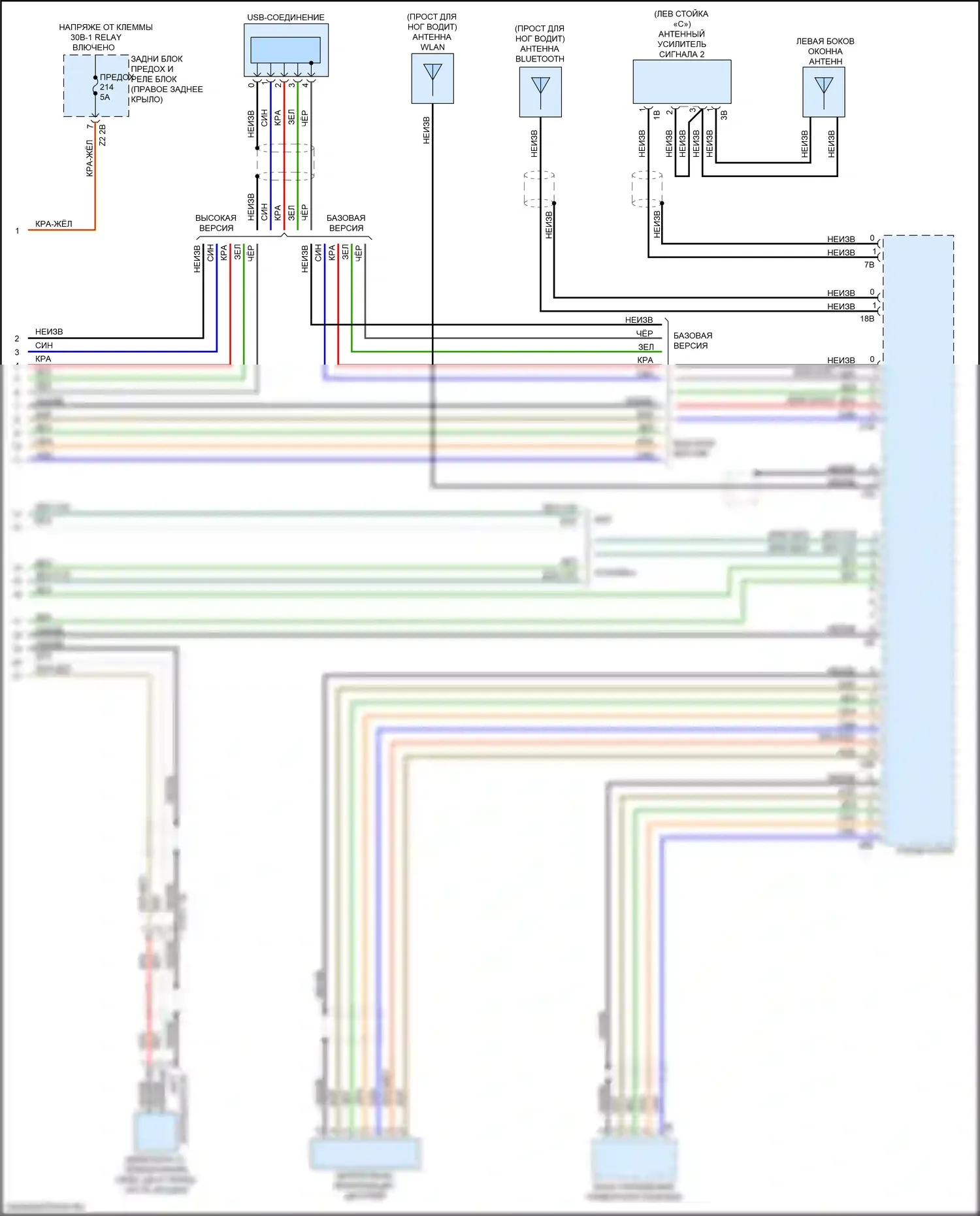X3 BMW G01 (2017-2021): Hifi электросхема магнитолы, без активного звукового оформления (5 из 5) 