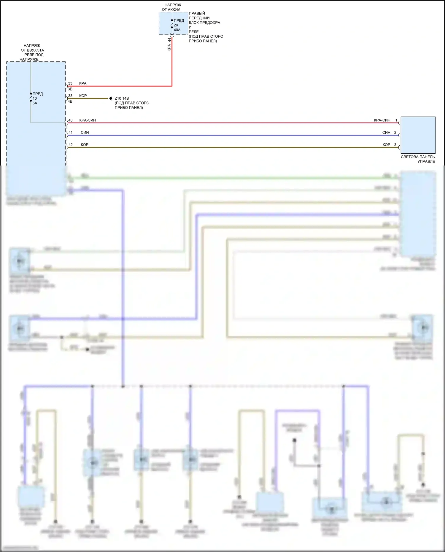 X3 BMW G01 (2017-2021): Электросхема подсветки приборной панели 