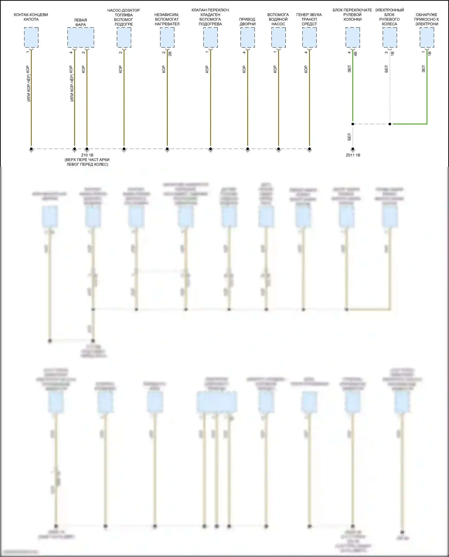 X3 BMW G01 (2017-2021): Электросхема разводки массы (3 из 7) 