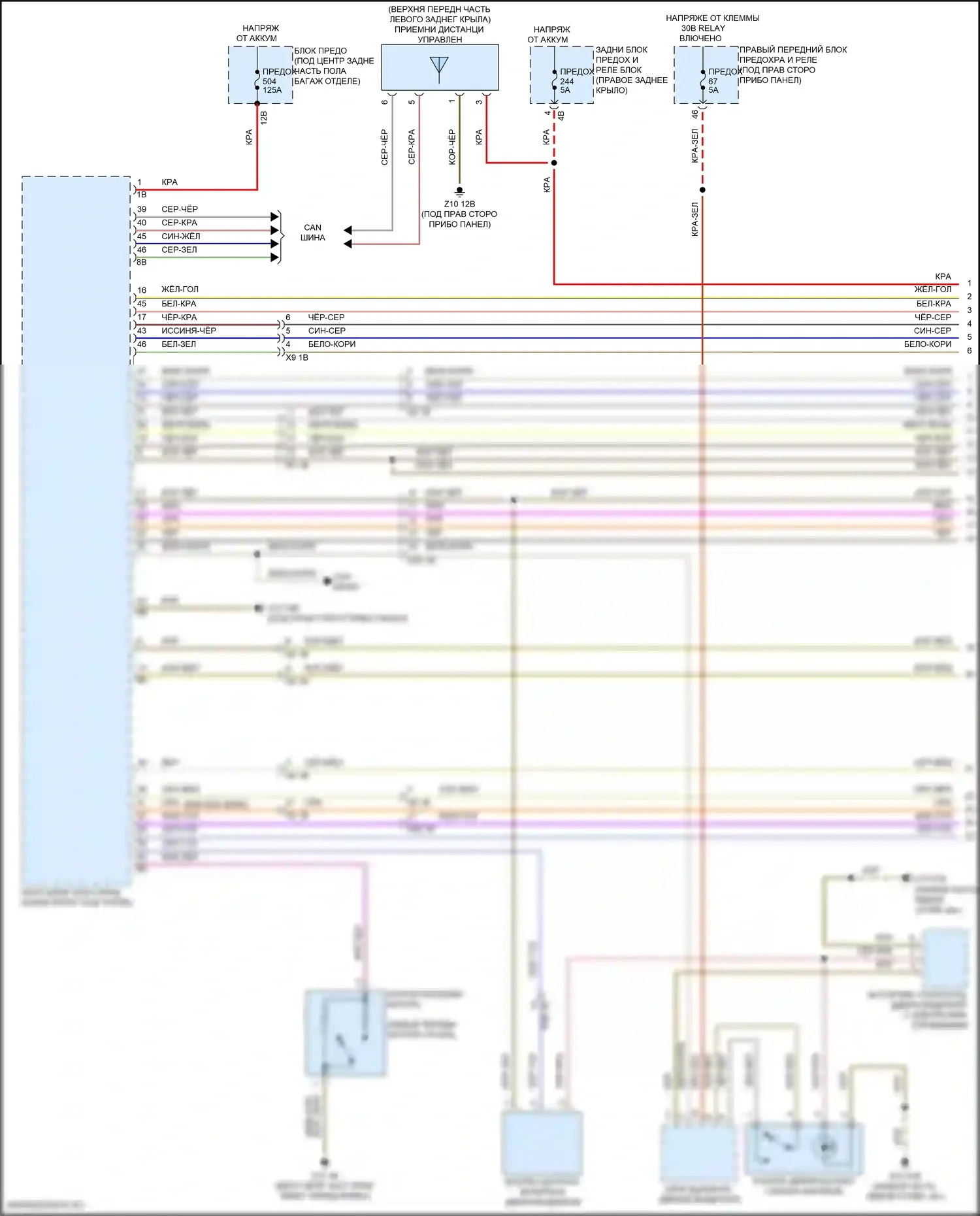 X3 BMW G01 (2017-2021): Электросхема центрального замка (1 из 3) 