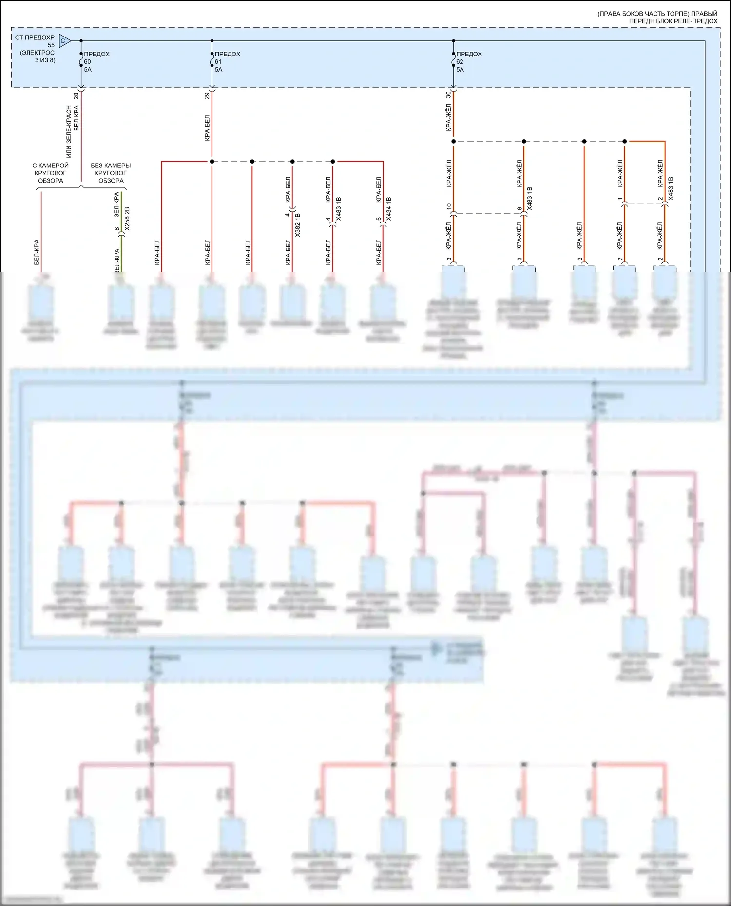 X4 M BMW F98 рестайлинг (2021-2024): Электросхема блока предохранителей реле (4 из 8) 
