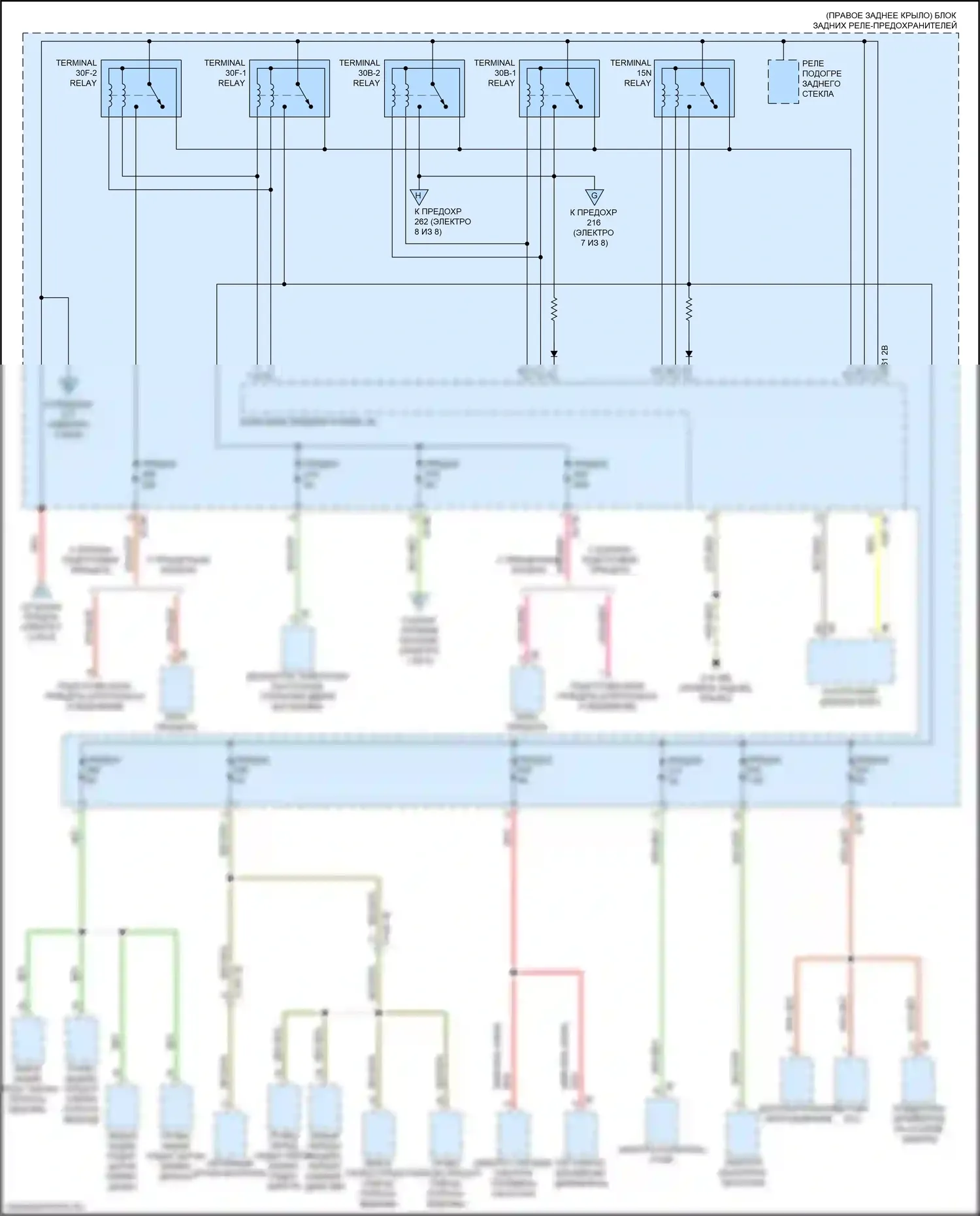 X4 M BMW F98 рестайлинг (2021-2024): Электросхема блока предохранителей реле (6 из 8) 
