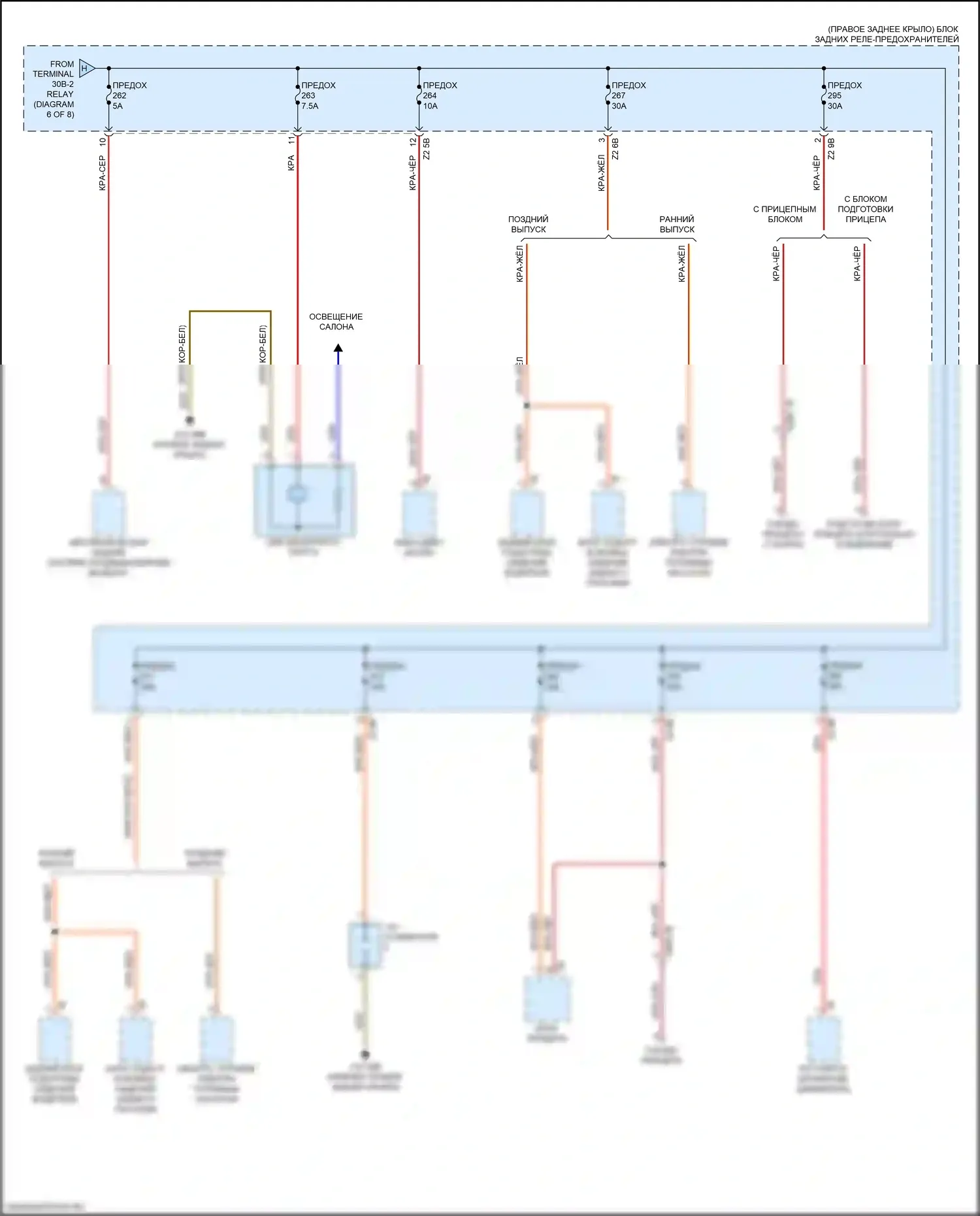 X4 M BMW F98 рестайлинг (2021-2024): Электросхема блока предохранителей реле (8 из 8) 