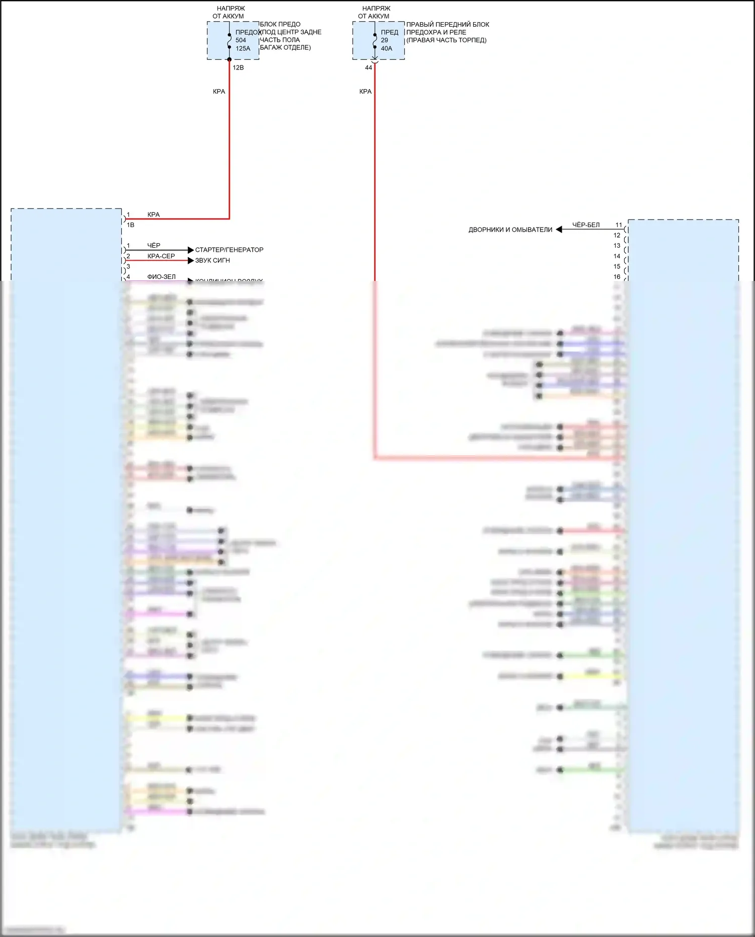 X4 M BMW F98 рестайлинг (2021-2024): Электросхема блоков управления кузовом (1 из 4) 