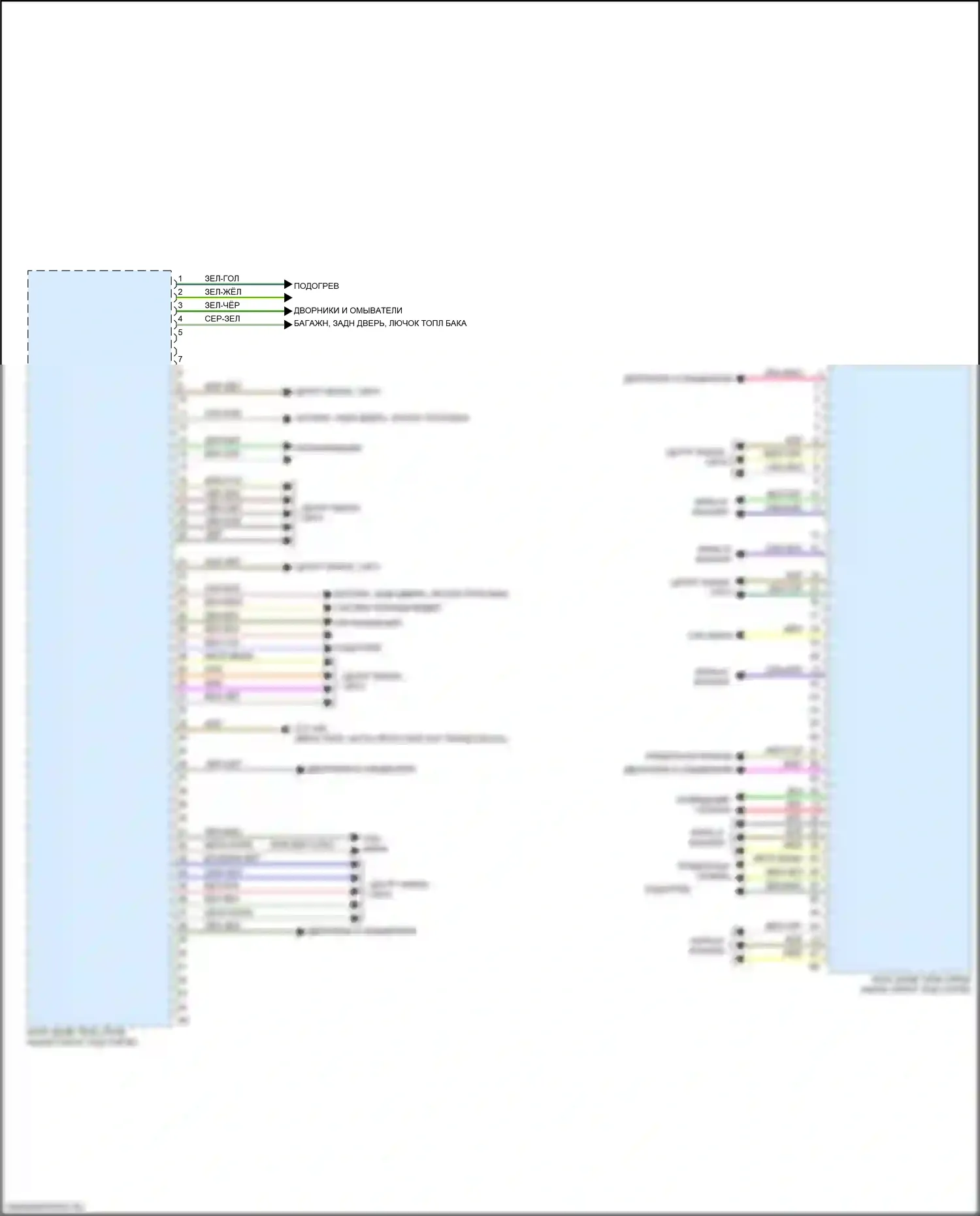 X4 M BMW F98 рестайлинг (2021-2024): Электросхема блоков управления кузовом (2 из 4) 