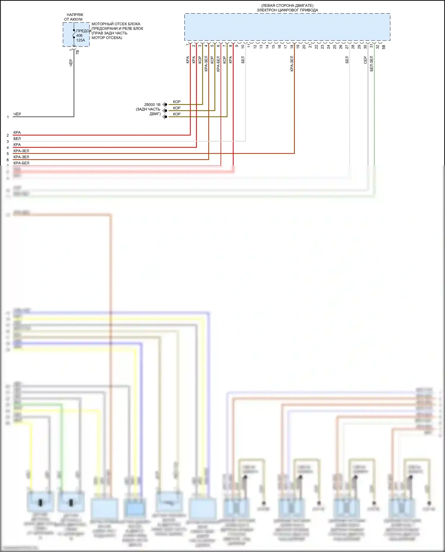 X4 M BMW F98 рестайлинг (2021-2024): Электросхема двигателя 3.0л турбо (5 из 7) 