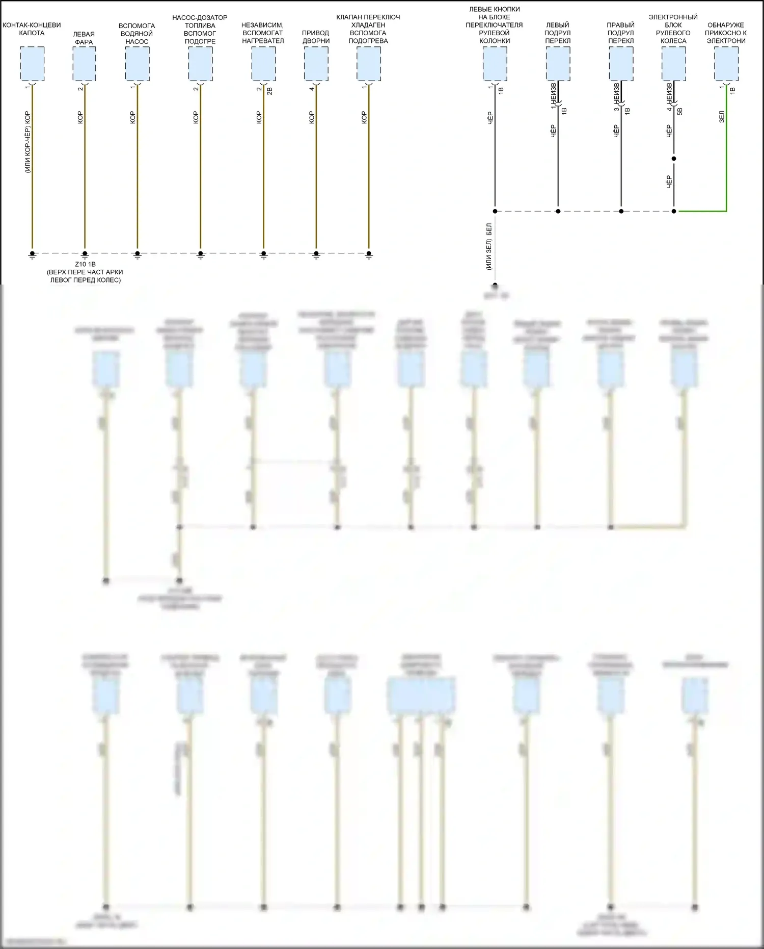 X4 M BMW F98 рестайлинг (2021-2024): Электросхема разводки массы (3 из 7) 