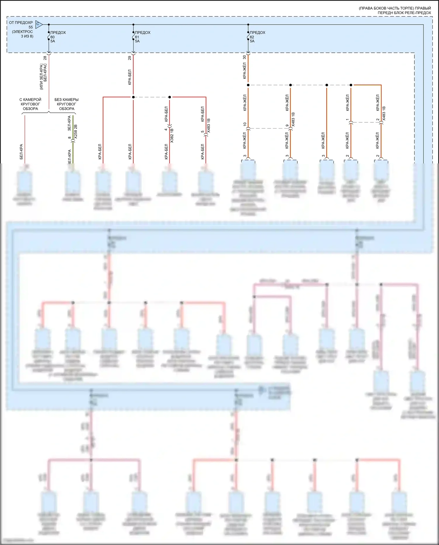 X4 M BMW F98 (2019-2021): Электросхема блока предохранителей реле (4 из 8) 