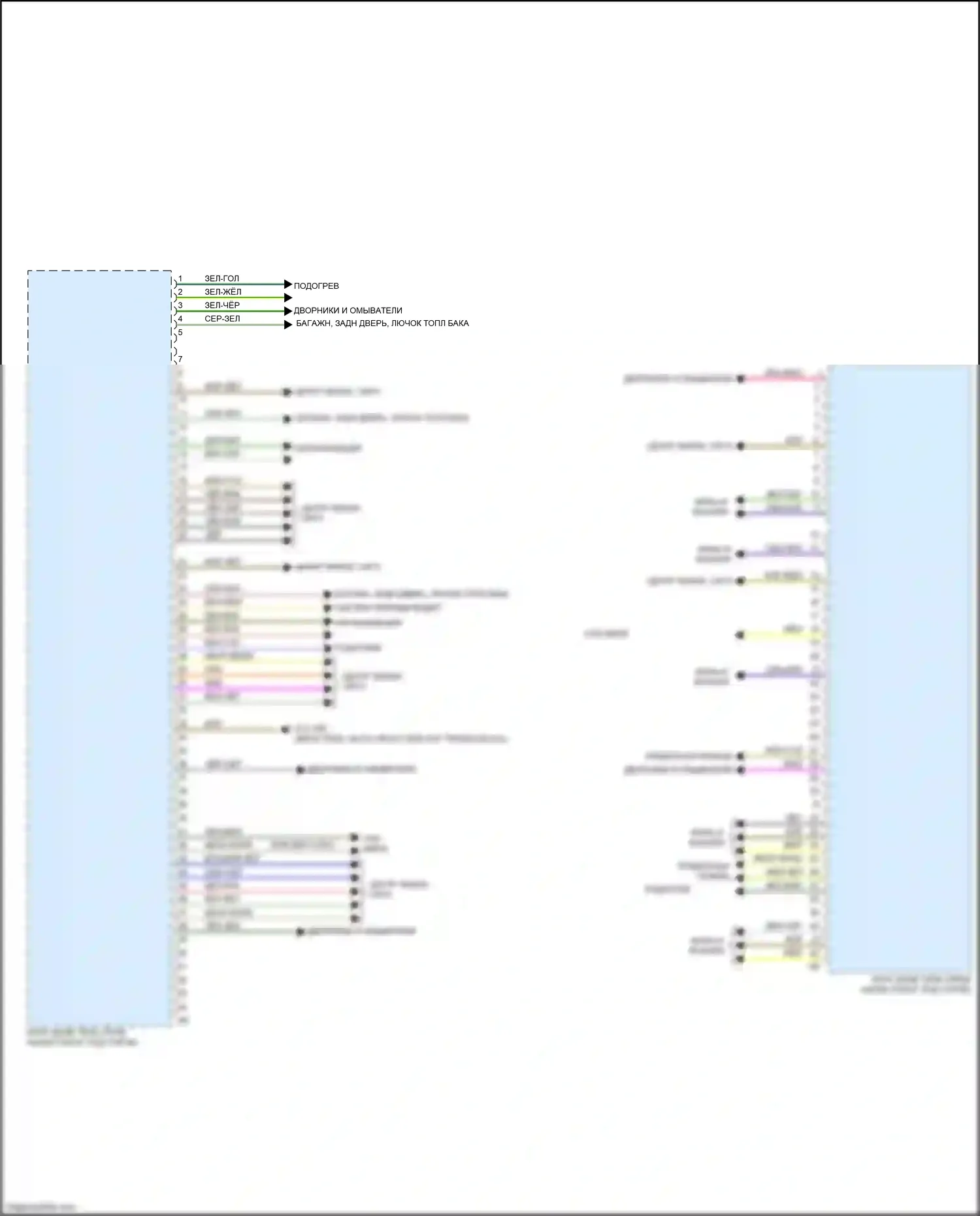 X4 M BMW F98 (2019-2021): Электросхема блоков управления кузовом (2 из 4) 