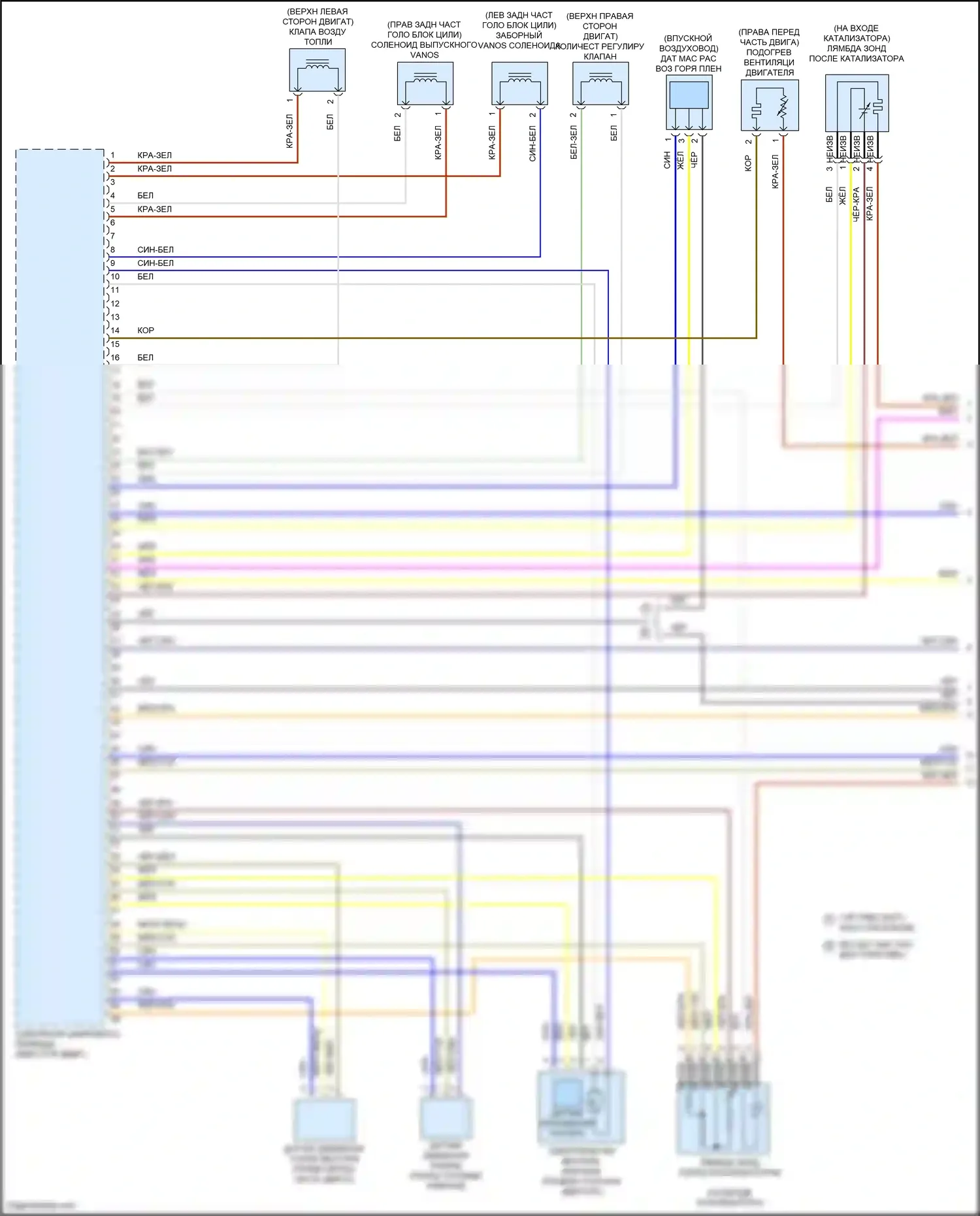 X4 M BMW F98 (2019-2021): Электросхема двигателя 2.0л турбо (1 из 6) 