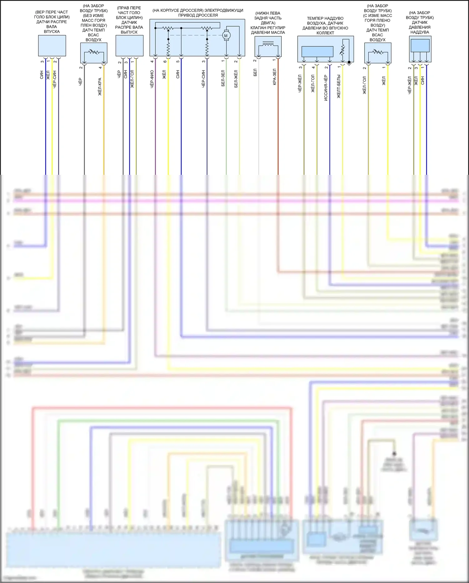 X4 M BMW F98 (2019-2021): Электросхема двигателя 2.0л турбо (2 из 6) 