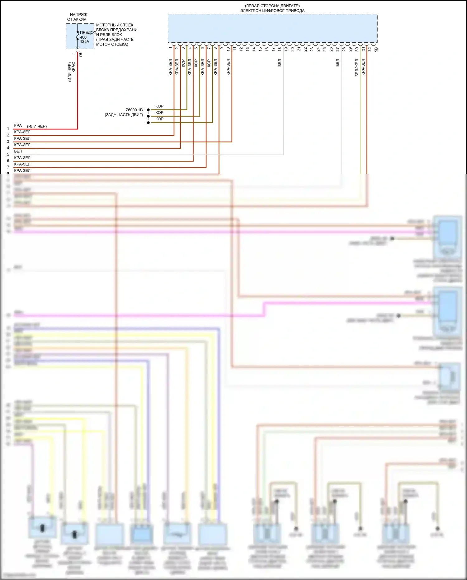 X4 M BMW F98 (2019-2021): Электросхема двигателя 2.0л турбо (4 из 6) 