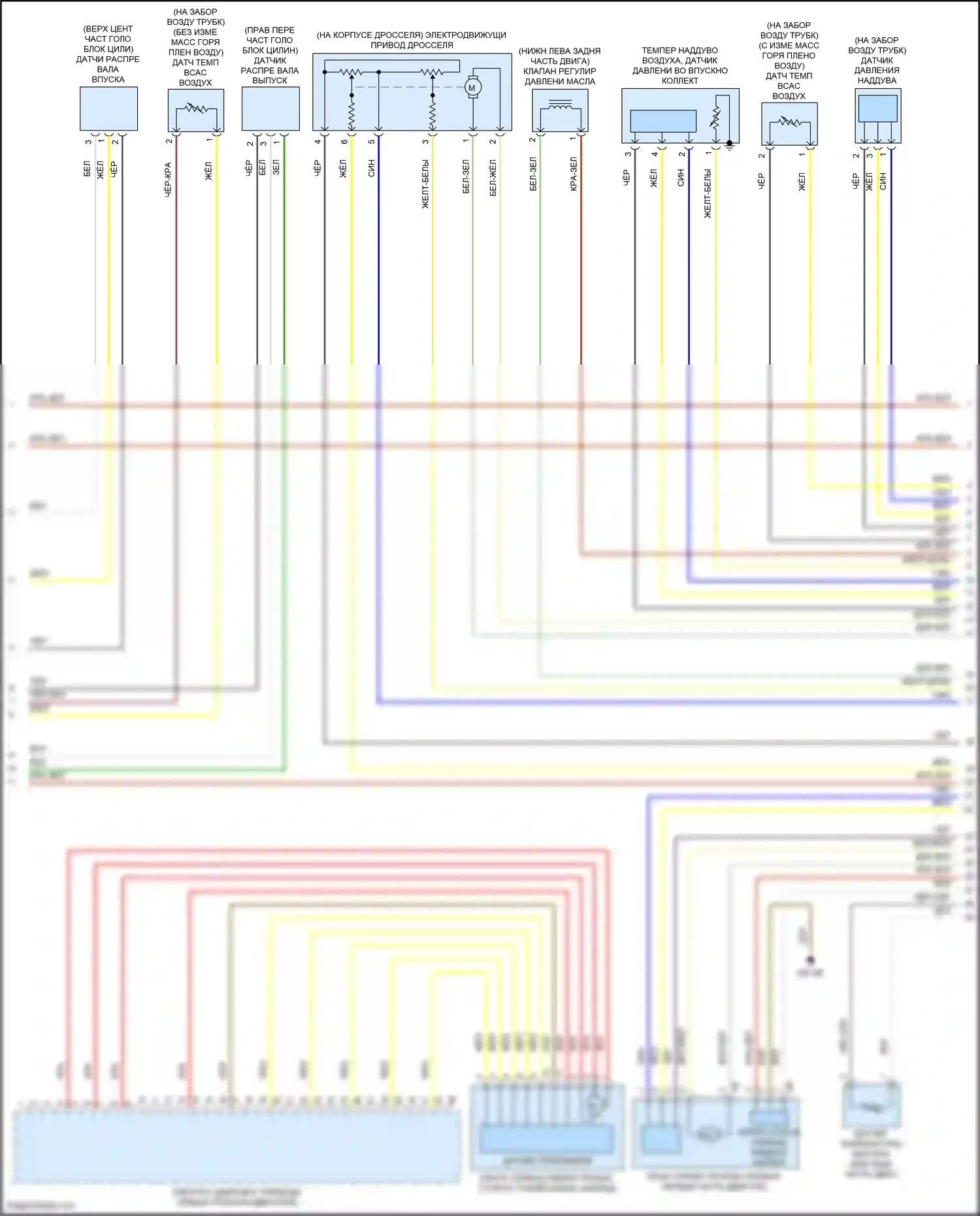 X4 M BMW F98 (2019-2021): Электросхема двигателя 3,0л турбо (2 из 6) 