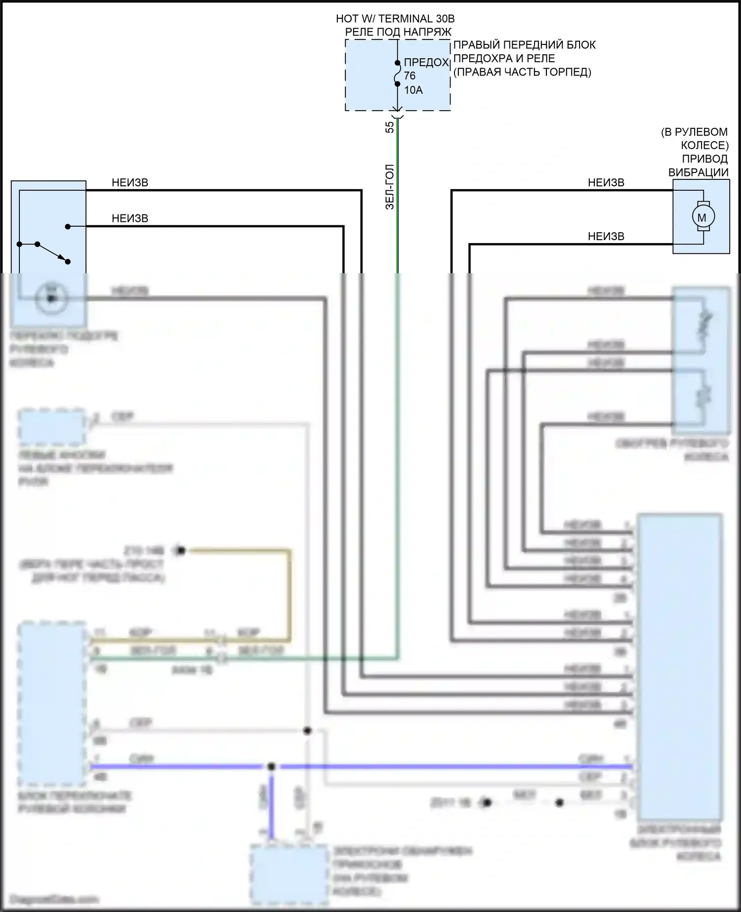X4 M BMW F98 (2019-2021): Электросхема рулевого колеса с подогревом 