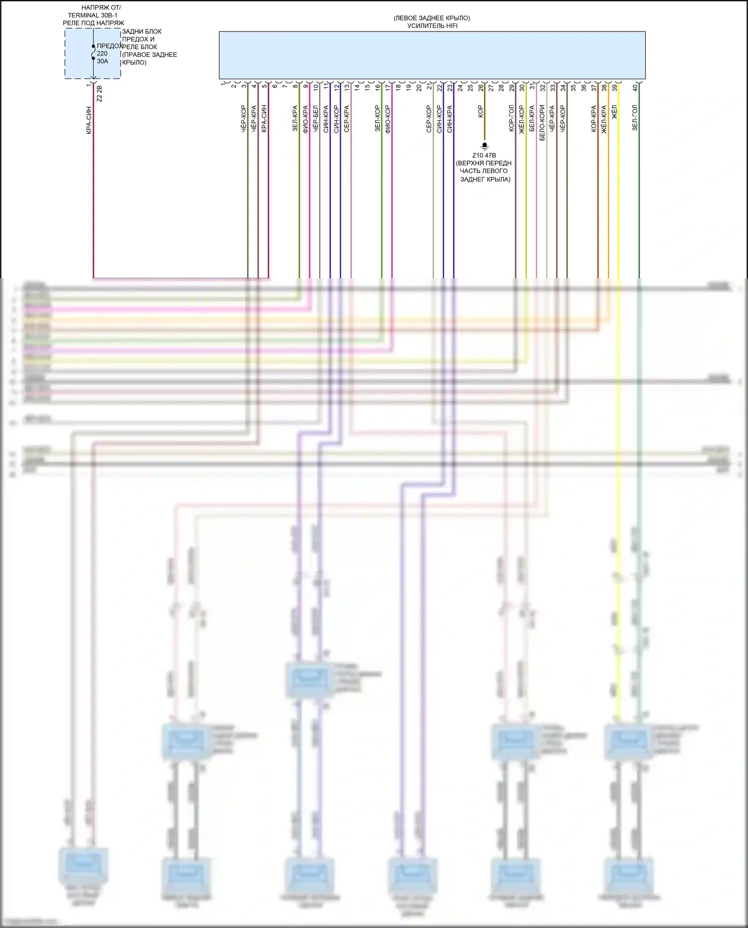X4 M BMW F98 (2019-2021): Электросхема навигации, с магнитолой hifi, без активного звукового оформления (3 из 5) 