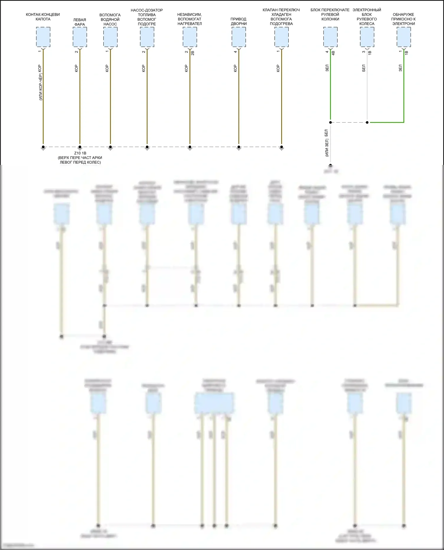 X4 M BMW F98 (2019-2021): Электросхема разводки массы (3 из 7) 