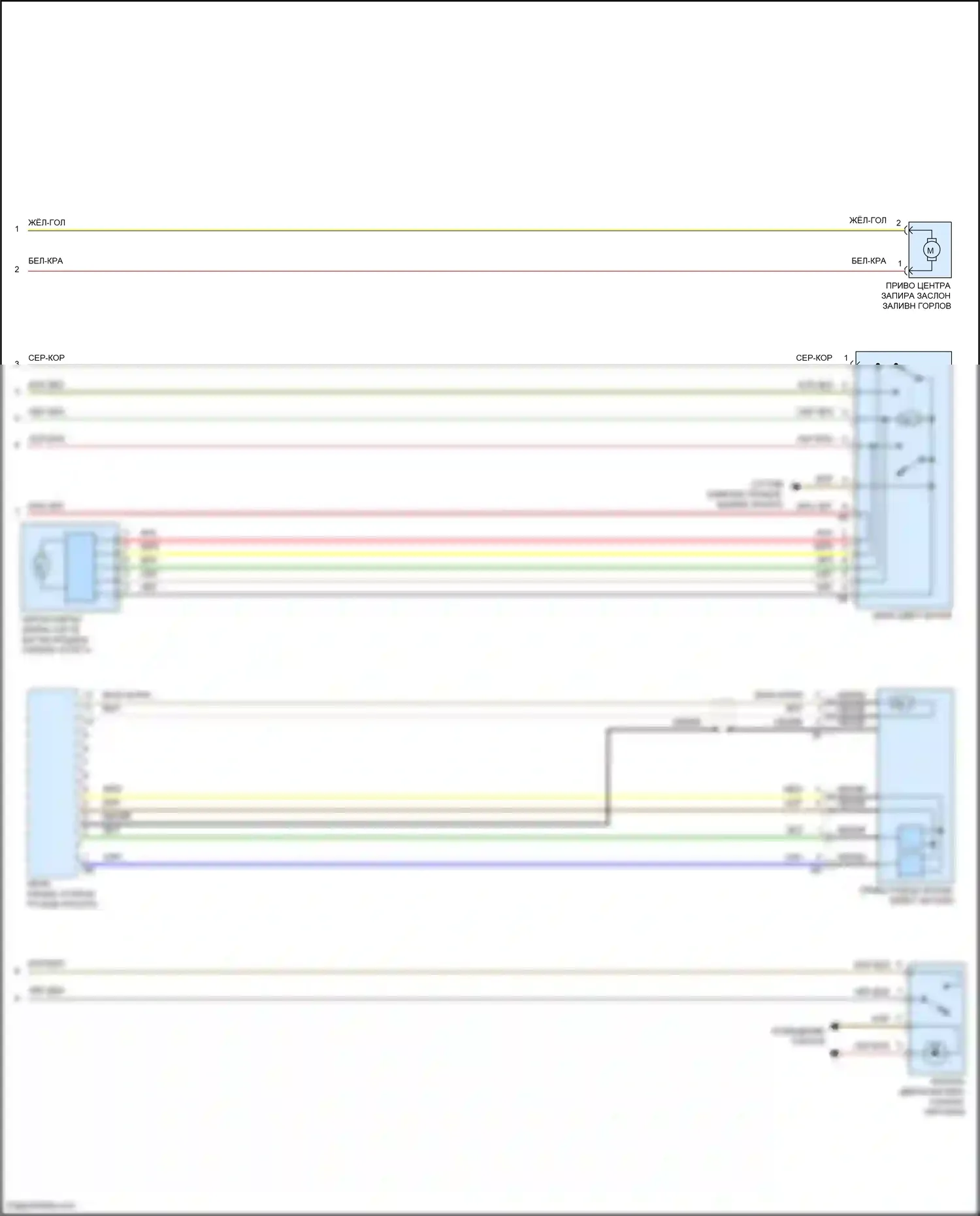 X4 BMW G02 рестайлинг (2021-2024): Электросхема открытия багажника и лючка топливного бака (2 из 2) 