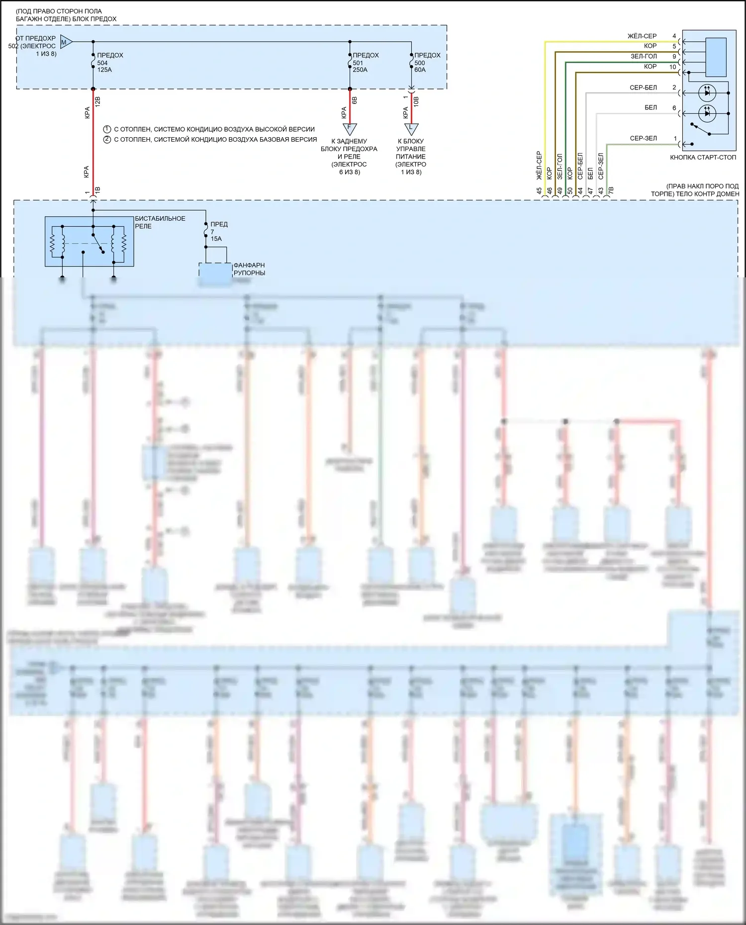 X4 BMW G02 рестайлинг (2021-2024): Электросхема блока предохранителей реле (2 из 8) 