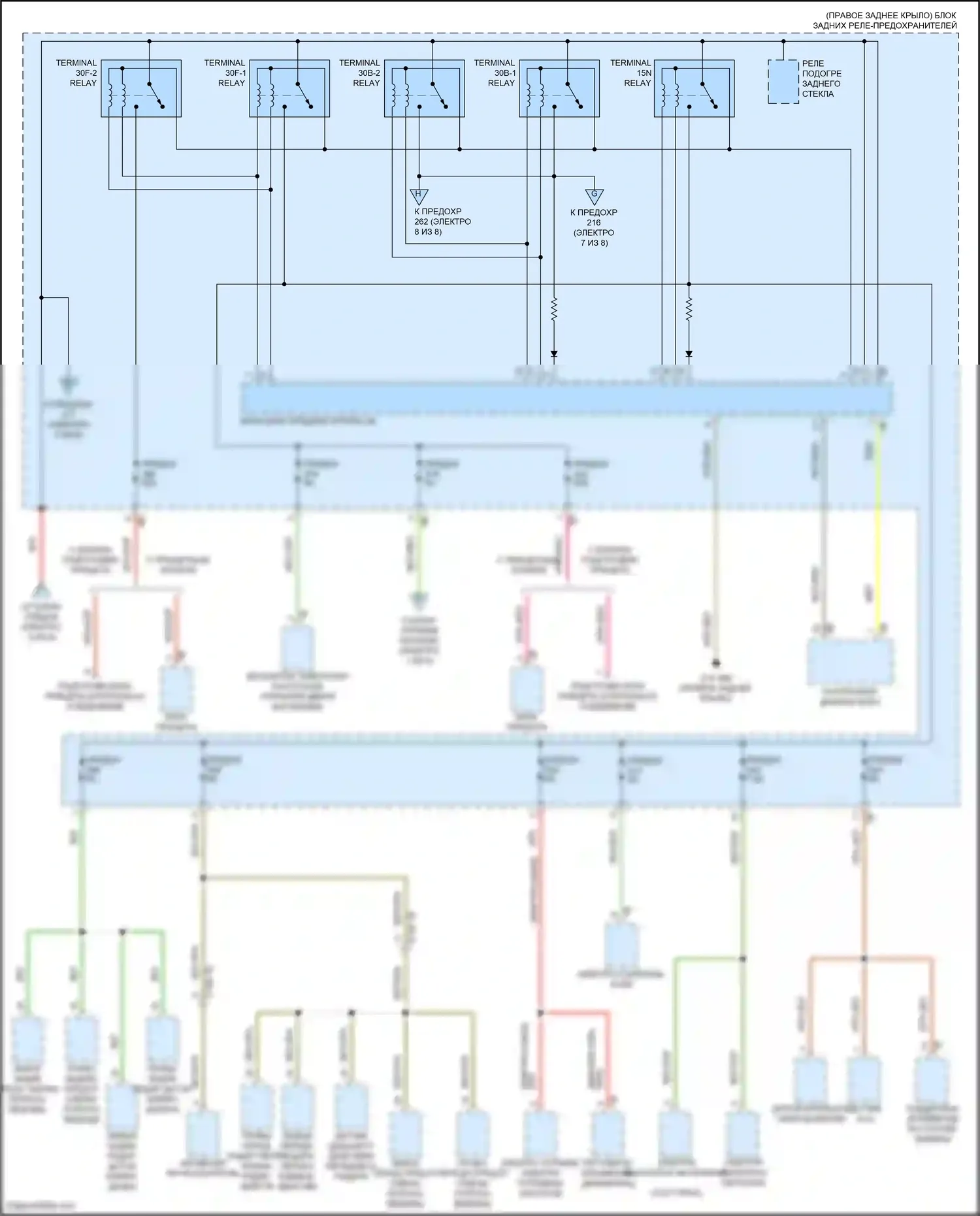 X4 BMW G02 рестайлинг (2021-2024): Электросхема блока предохранителей реле (6 из 8) 