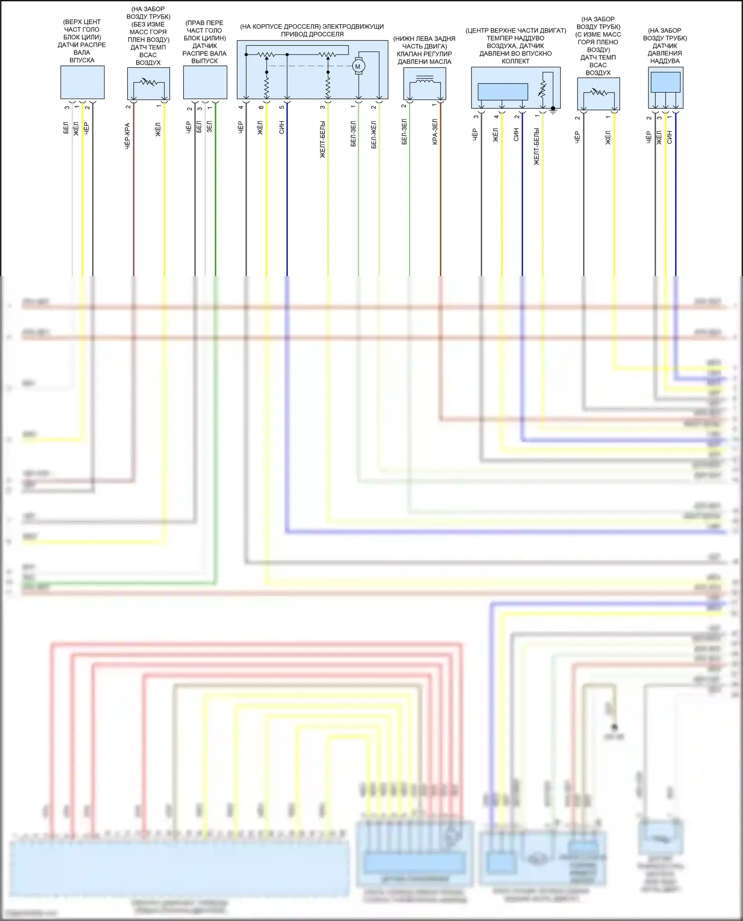 X4 BMW G02 рестайлинг (2021-2024): Электросхема двигателя 3,0л турбо (2 из 6) 