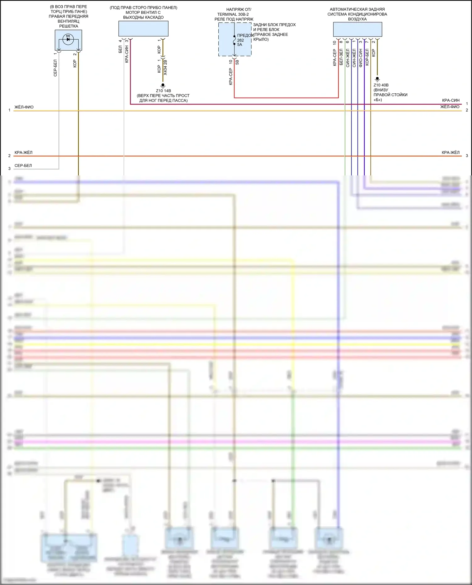 X4 BMW G02 рестайлинг (2021-2024): Электросхема климат контроля (2 из 5) 