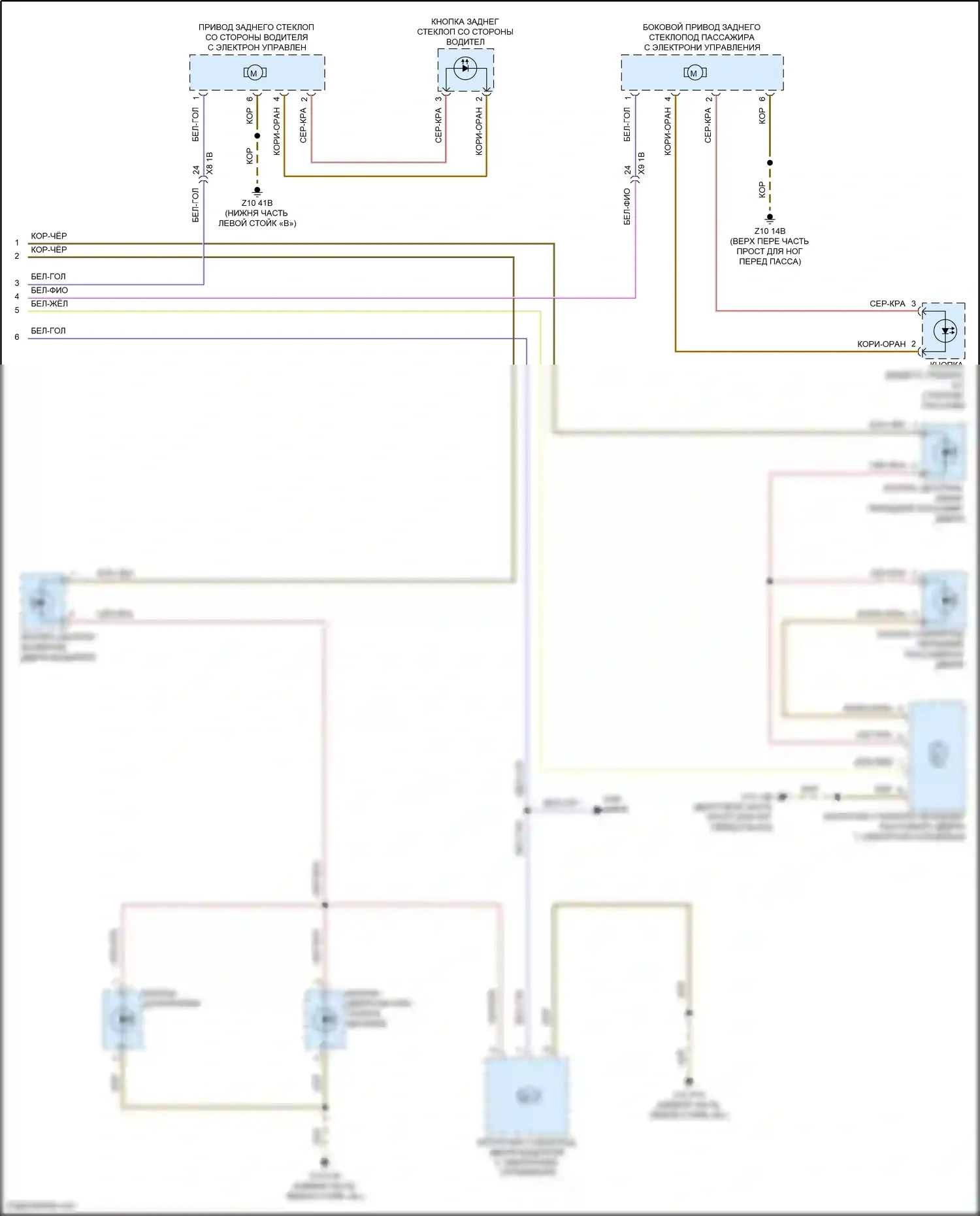 X4 BMW G02 рестайлинг (2021-2024): Электросхема подсветки приборной панели (2 из 2) 