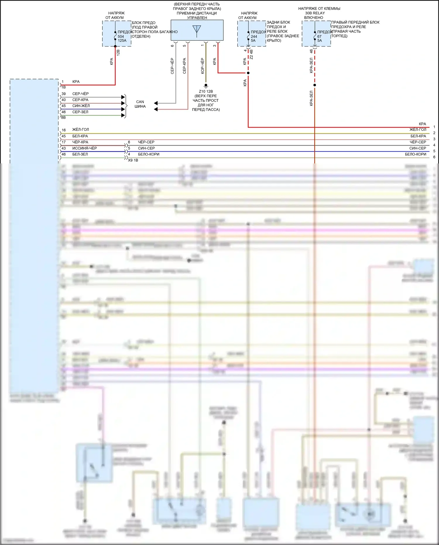 X4 BMW G02 рестайлинг (2021-2024): Электросхема центрального замка (1 из 3) 