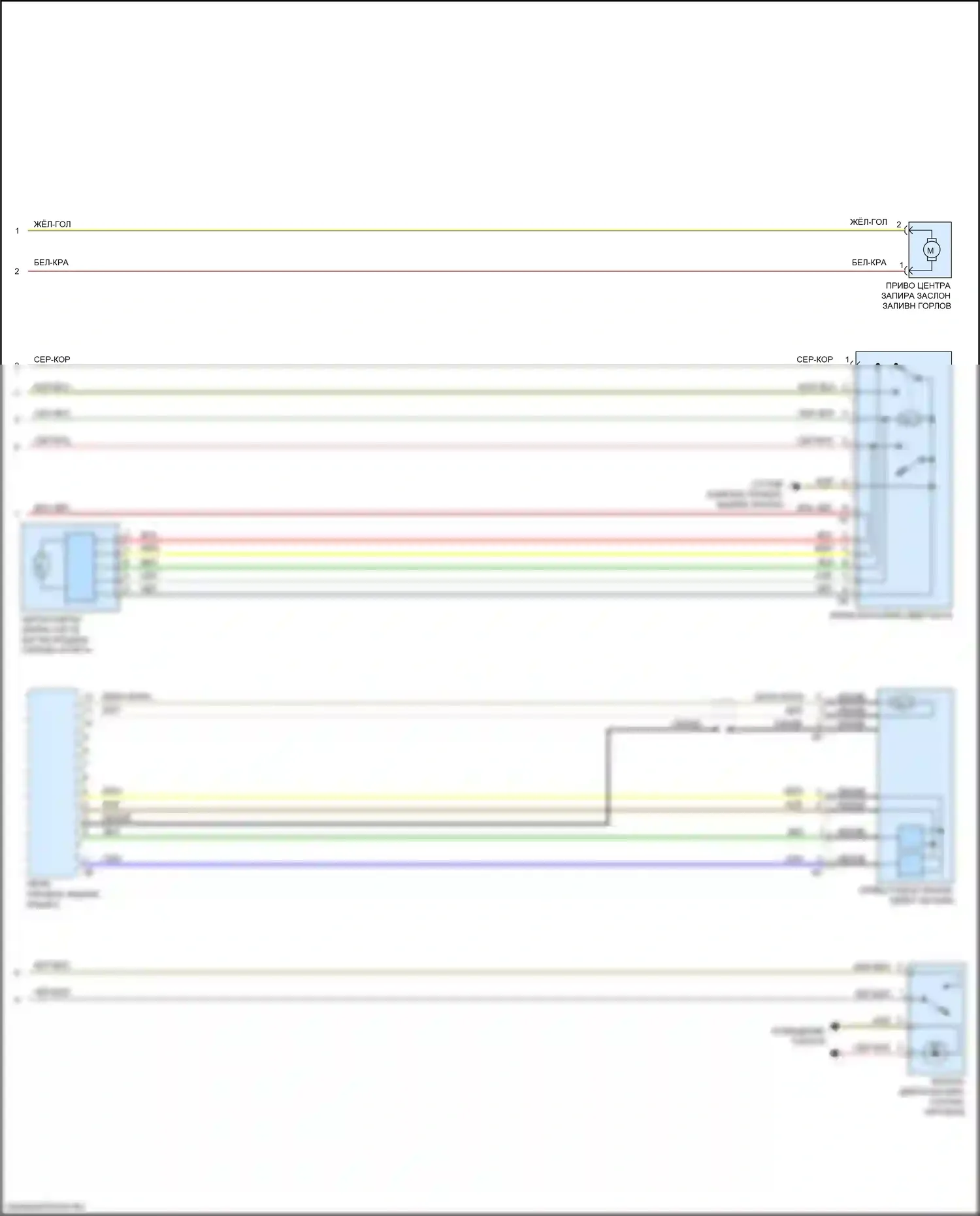X4 BMW G02 (2018-2021): Электросхема открытия багажника и лючка топливного бака (2 из 2) 