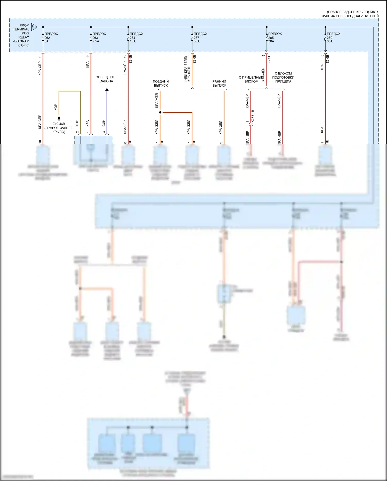 X4 BMW G02 (2018-2021): Электросхема блока предохранителей реле (8 из 8) 