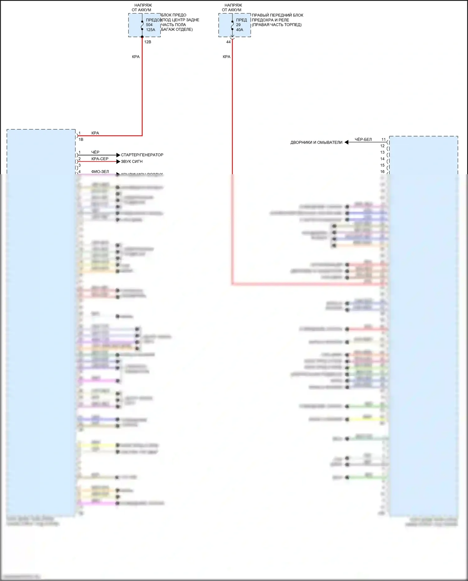 X4 BMW G02 (2018-2021): Электросхема блоков управления кузовом (1 из 4) 