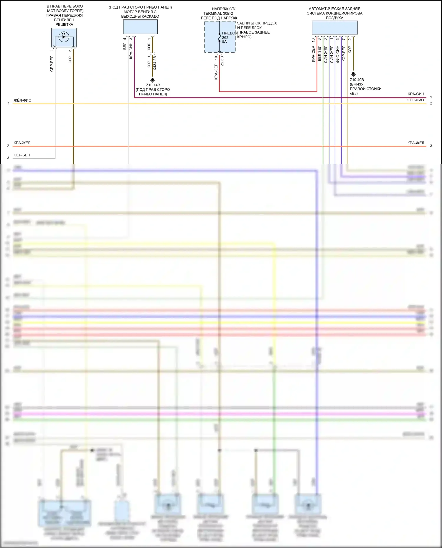 X4 BMW G02 (2018-2021): Электросхема климат контроля (2 из 5) 