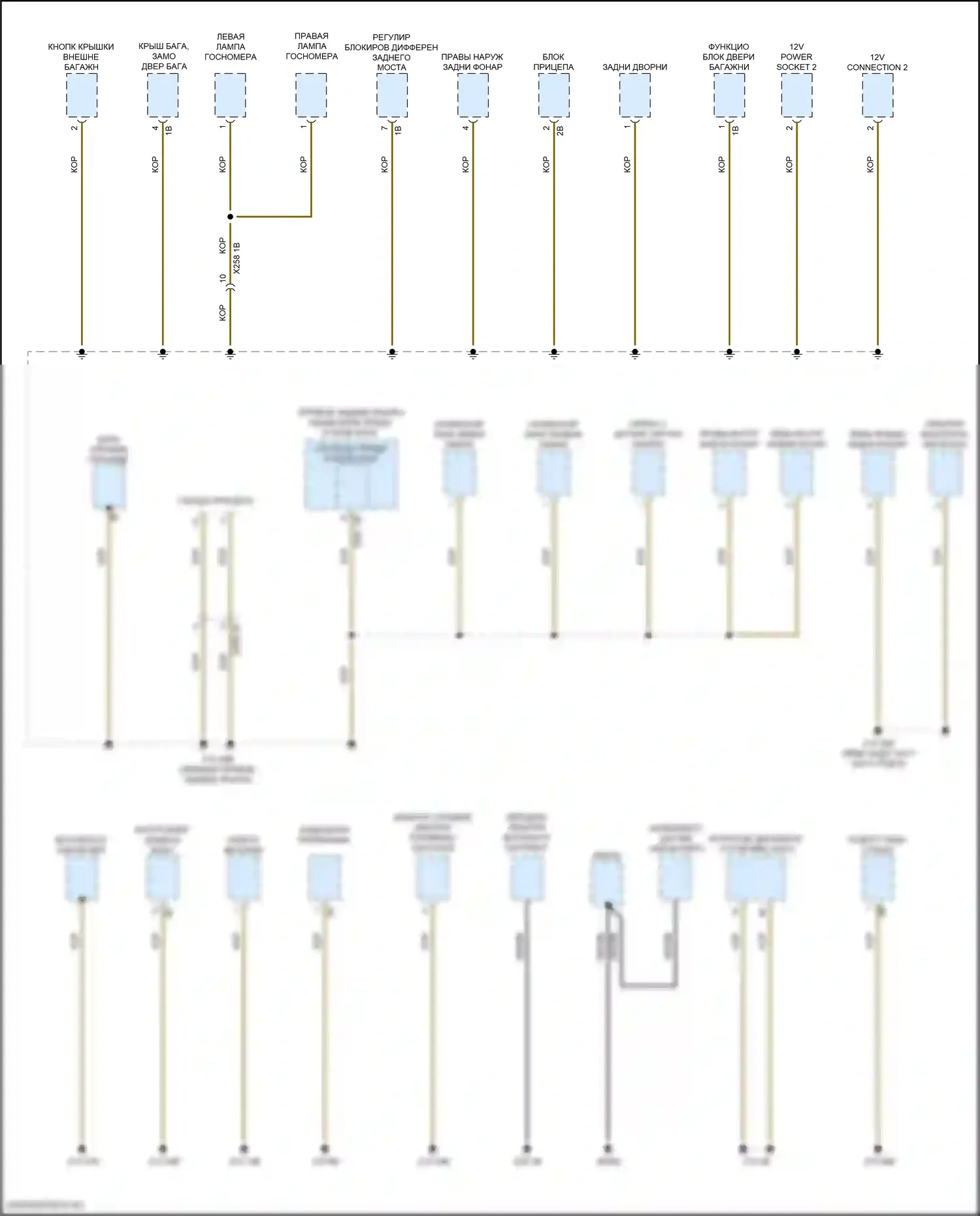 X4 BMW G02 (2018-2021): Электросхема распределения массы (7 из 7) 