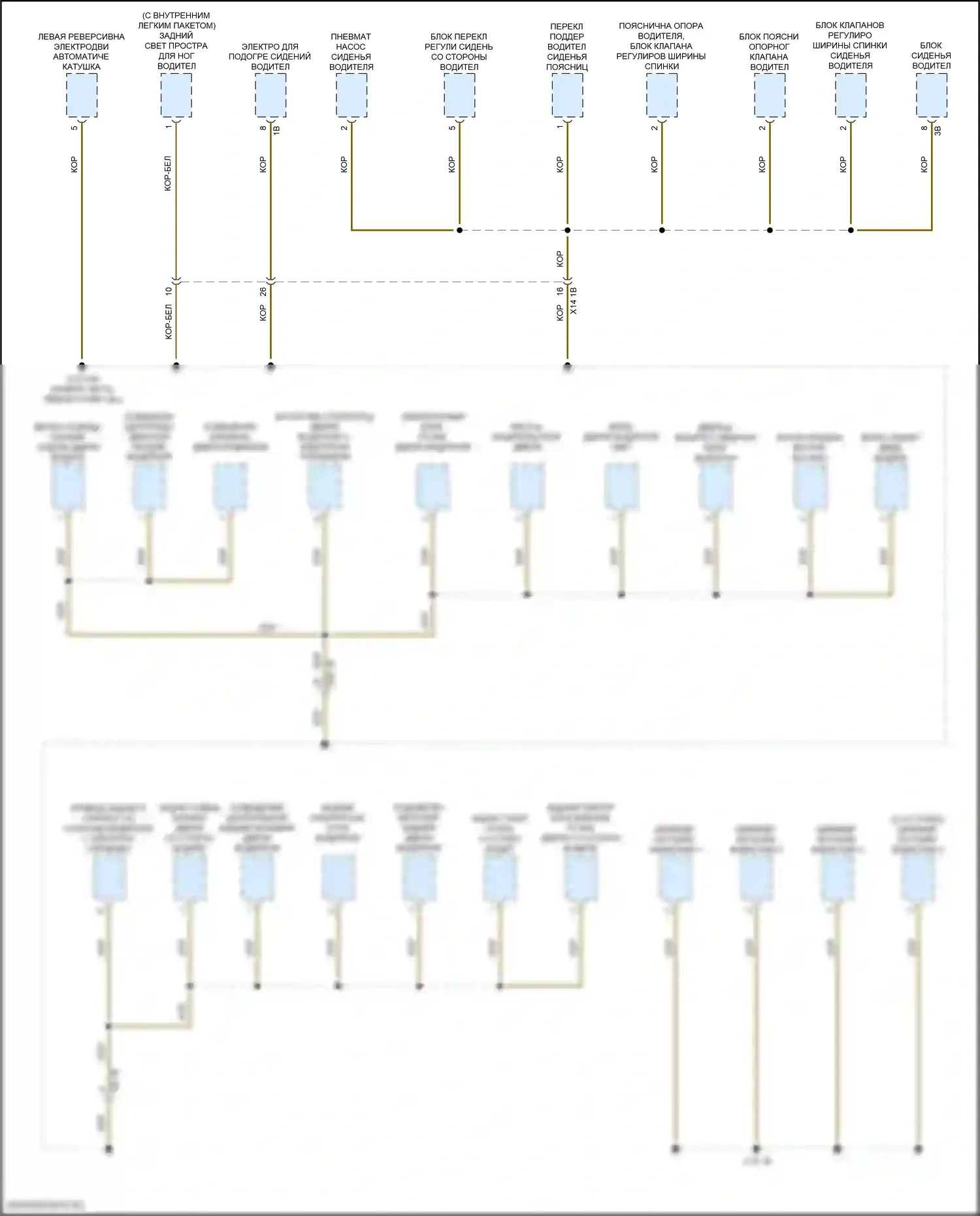 X4 BMW G02 (2018-2021): Электросхема разводки массы (5 из 7) 