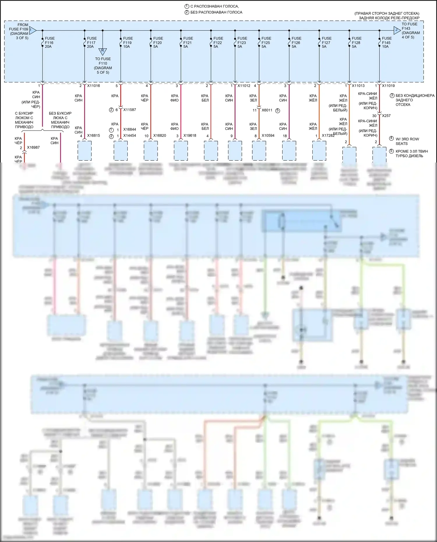 X5 M BMW E70 рестайлинг (2010-2013): Электросхема блока предохранителей реле (4 из 5) 
