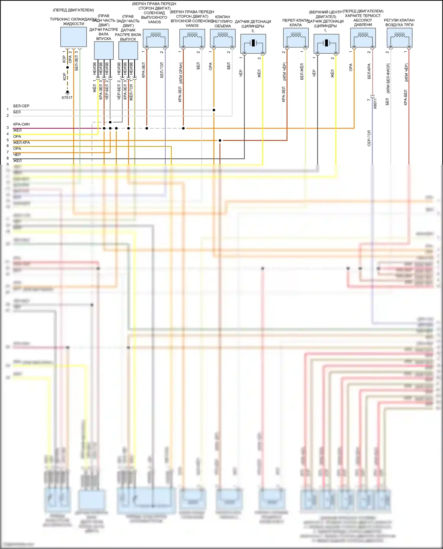 X5 M BMW E70 рестайлинг (2010-2013): Электросхема двигателя 4,4л твин турбо (2 из 5) 